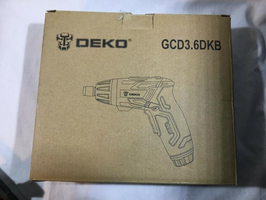 Deko GCD3.6DKB Cordless Screwdriver Rotatable Rechargeable Yellow Kit VERY GOOD
