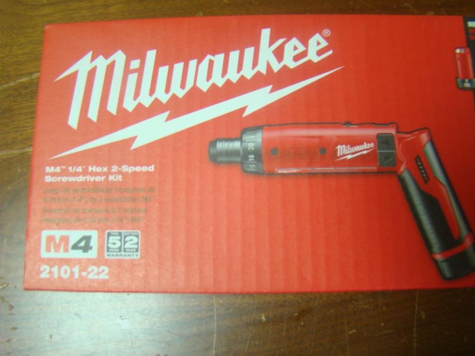 Milwaukee M4 Li-Ion 1/4 in. Hex Screwdriver Kit 2101-22 New