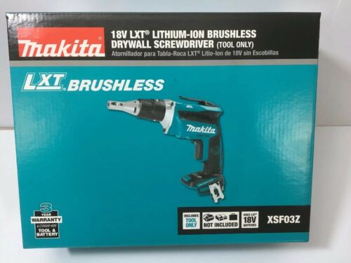 Makita XSF03Z Cordless 18-Volt LXT Brushless Drywall Screwdriver Tool Only