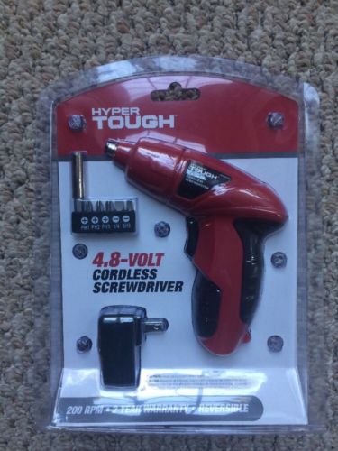 Hyper Tough Cordless Screwdriver 4.8 Volt AP00979J NIP