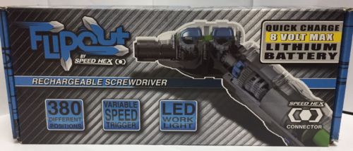 SpeedHex FlipOut Lithium Ion Cordless Rechargeable Screwdriver New