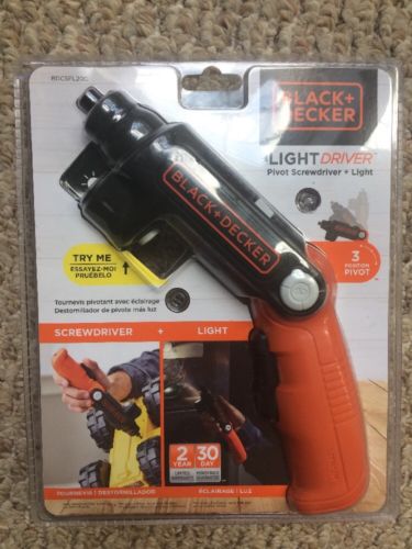 Black+decker BDCSFL20C Pivot Light Screwdriver Lightdriver NIP
