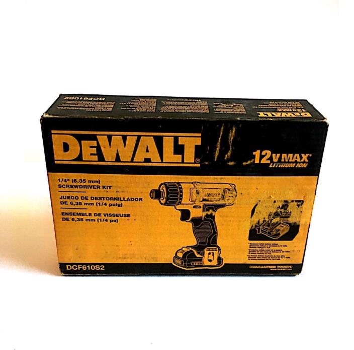 DEWALT DCF610S2 12-Volt Max 1/4-Inch Screwdriver Kit