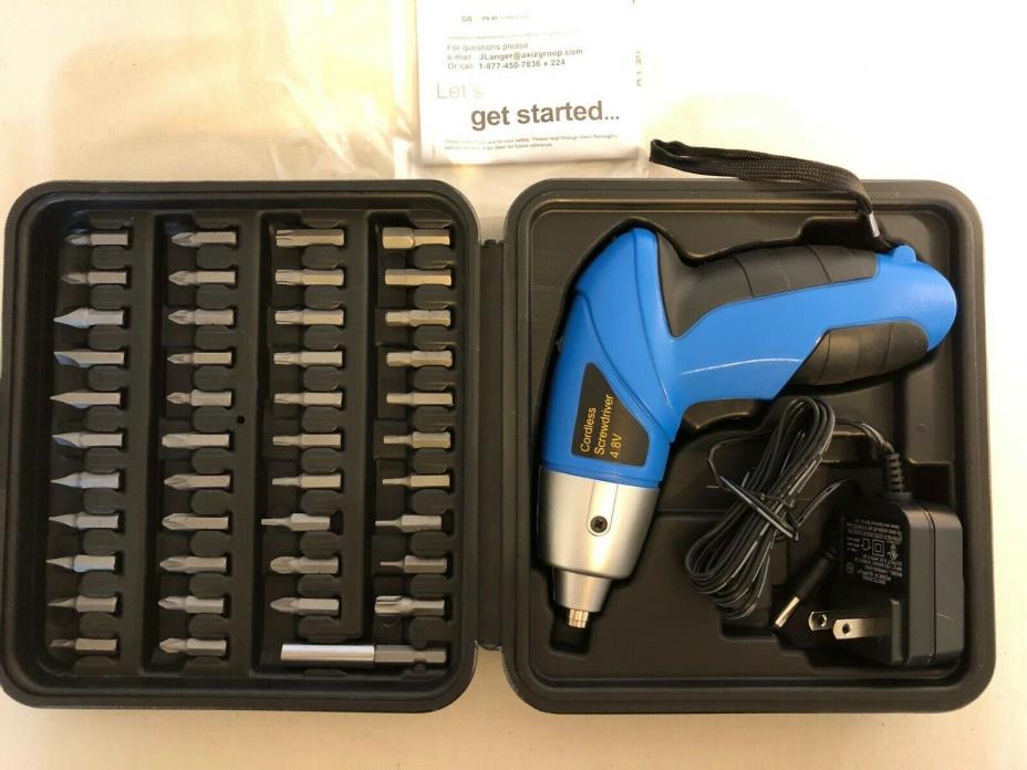 NEW! CORDLESS SCREWDRIVER 4.8V - 43 DIFFERENT SIZES & SHAPED BITS