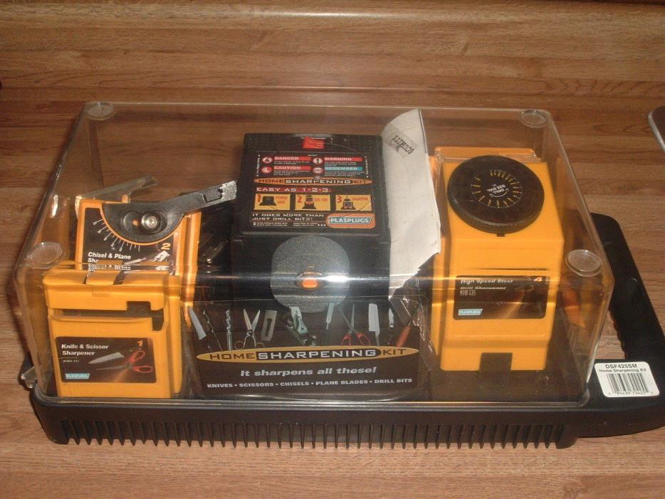 NEW PLASPLUGS SHARPENING KIT 4 in 1 BLACK YELLOW HOME MODULAR KIT DSF425SM NOS!