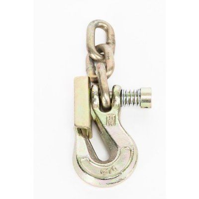 Portable Winch PCA-1282x2 7mm Grab Hook with Latch & 3 Chain Links - Pack of 2
