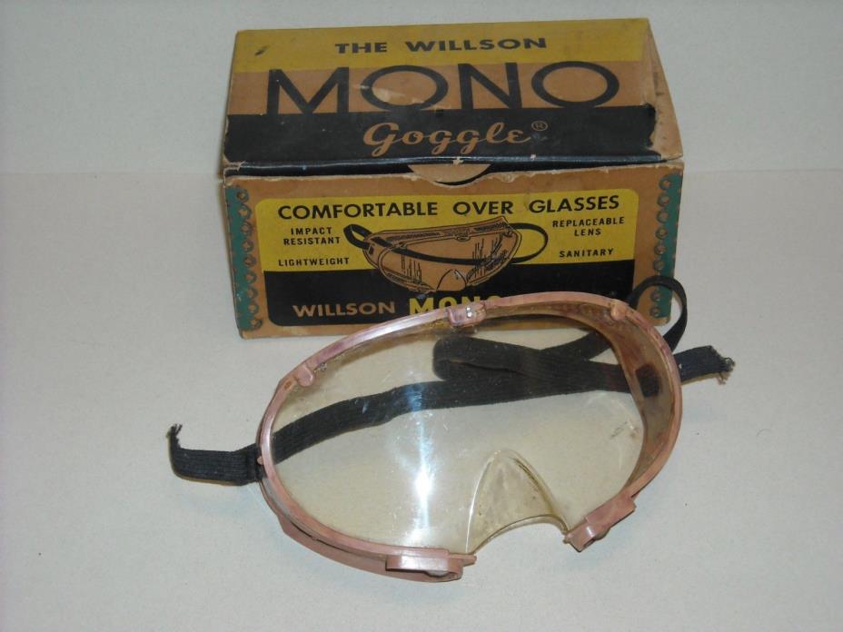 Vintage Willson Mono Goggles with Original Box 50's-60's  Eye Protection