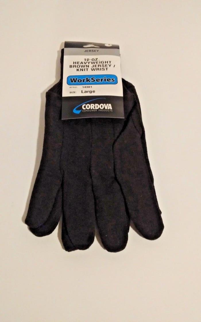 Cordova Consumer Products Large Brown Gloves Jersey Knit Stocking Stuffers 14301