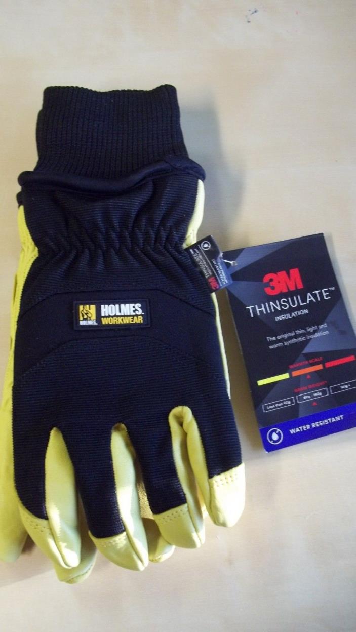 Mike Holmes Goatskin Winter Work Wear Leather Gloves 1 Pair Large NEW