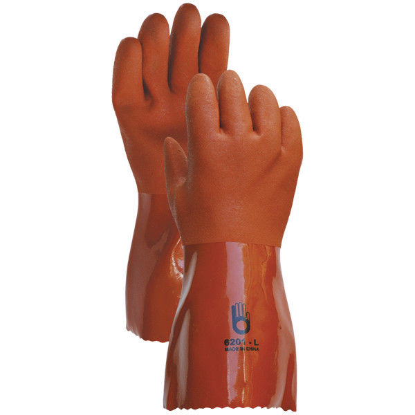 LFS Bellingham C6201 PVC Double Dipped Gloves Orange LARGE