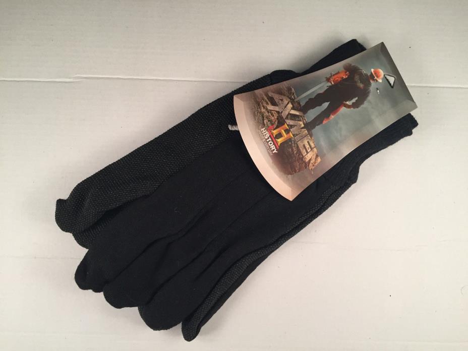Ax Men History Channel Black Jersey Work Gloves with Textured Dots 9063 NWT