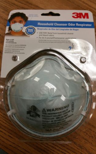 New 3M Protection Household Cleanser Odor Respirator Mask 8246PA1 Pack of 2 R95