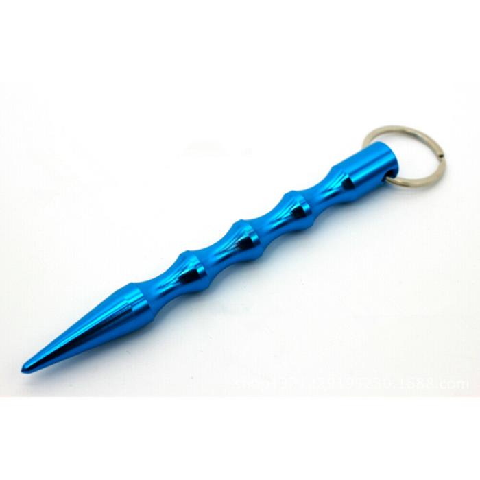 Self Defense Keychain Portable Blue Metal Fashion Pointed Security Weapons F US