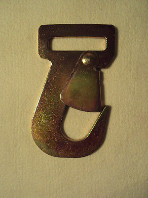 (2) Heavy Duty 6000 lb. Metal Flat Tow Strap Snap Hooks ~ 4.25