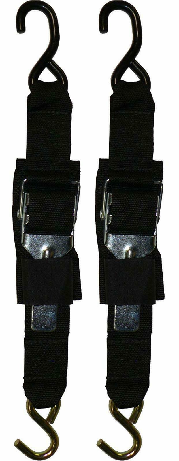 Rod Saver Paddle Buckle 2 inch Trailer Tie-Downs (4 Feet), Pair (2PB4)