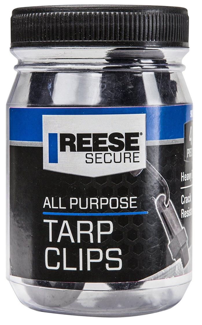 Reese Secure Black All Purpose Tarp Clips 4 Pack NEW
