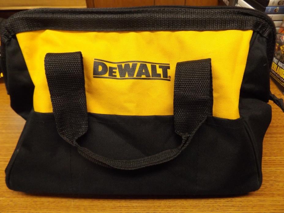 DeWalt Genuine OEM Small Wide Mouth Contractor Tool Bag (13 x 9 x 9