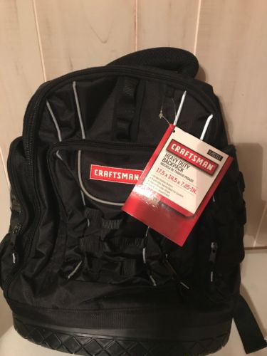Heavy Duty Backpack Black Tool Bag Back Pack Mobile Storage Traveling Craftsman