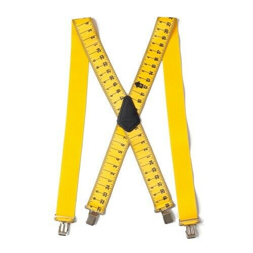 WorkHorse Suspenders with Classic Liars Yardstick Ruler Design, New, Made in USA