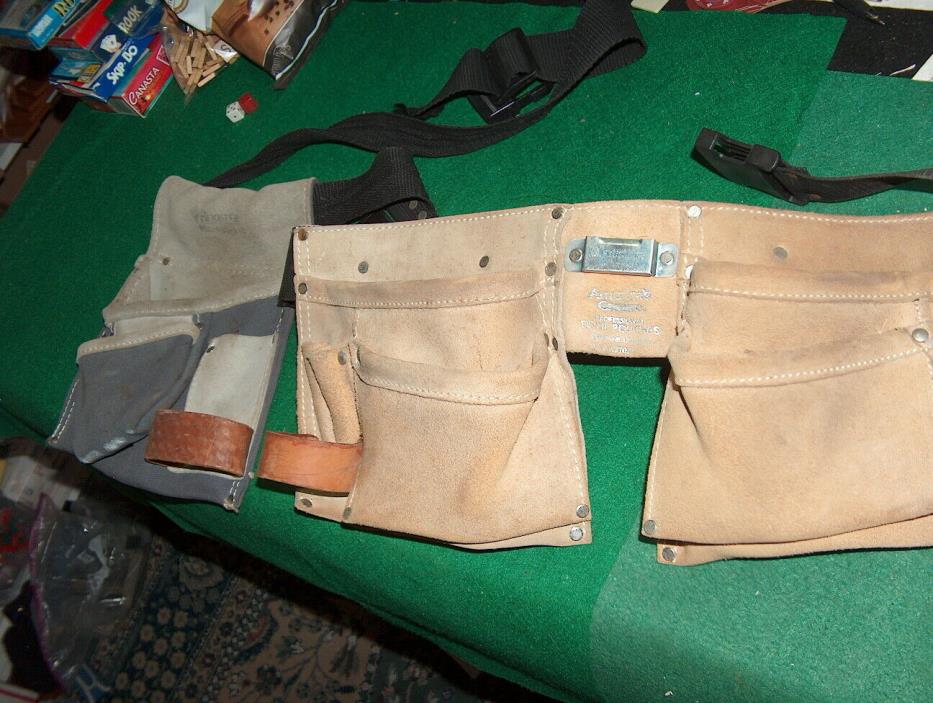 Lot of 2 -  Carpenter Tool Belt Pouch  tool attachments  3/9c