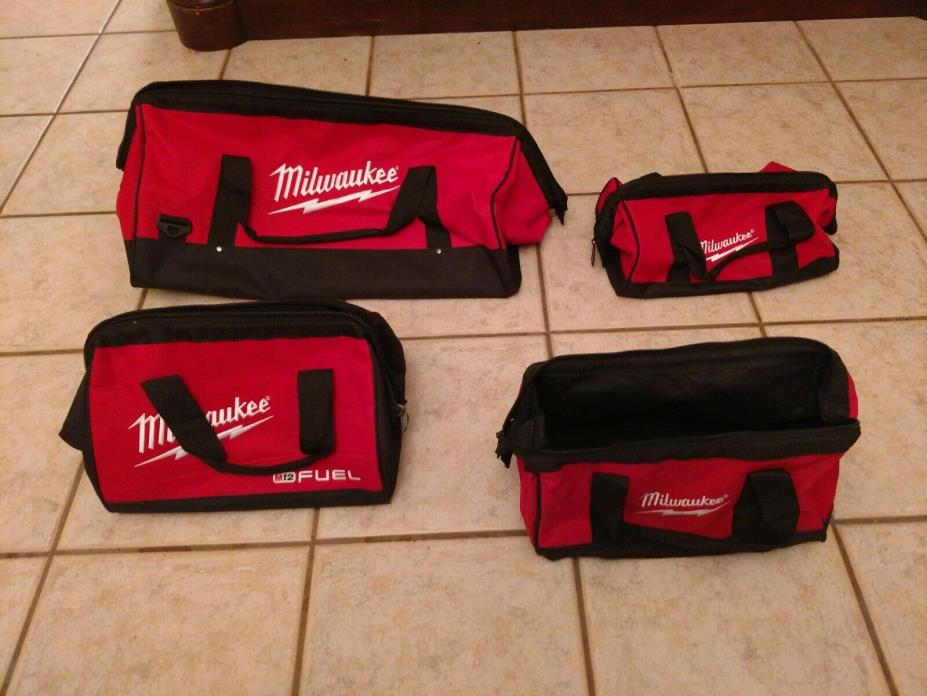 LOT of 4 - Milwaukee Tool Bags - including a large one -  Free shipping