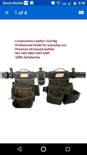 AWP LEATHER TOOL BAG with multiple pockets and storage components