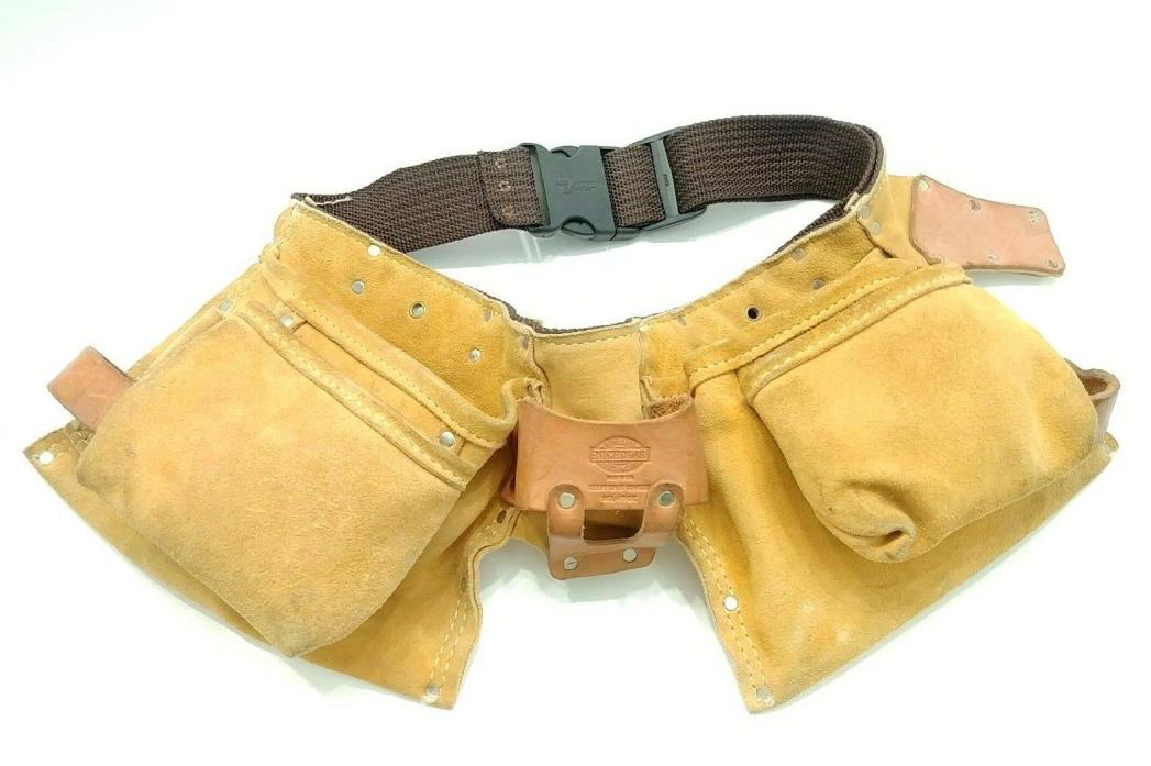 Nicholas 490X Heavy Split Cowhide Electrician Carpenter Tool Belt 4 Pocket Suede