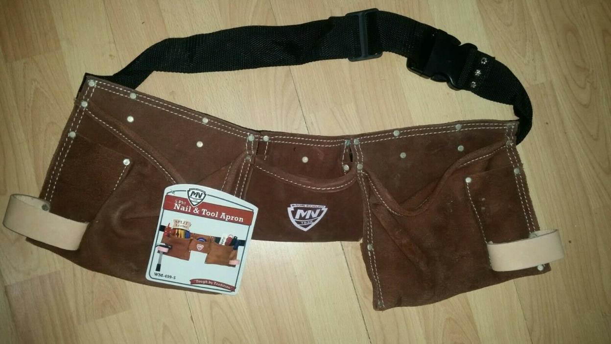 McGuire-Nicholas 5 pocket tool belt carpenter nail belt new suede