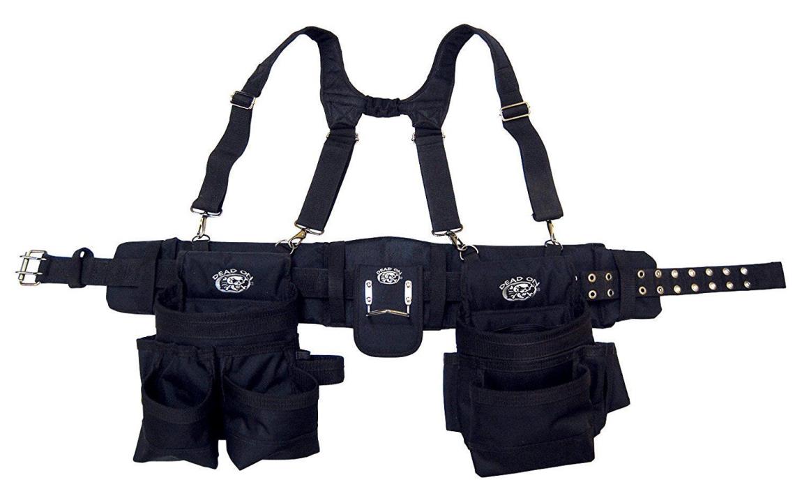 Dead On DO-FR Ballistic Nylon Carpenters Framers Rig Belt W/ Suspenders