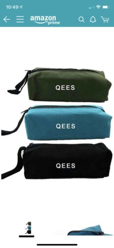 QEES 3 Pac Small Portable Canvas Bags E32