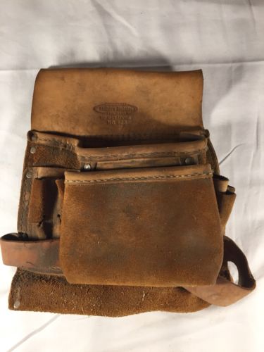 Vintage McGuire Nicholas Cowhide Leather Tool Belt Pouch