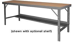 WBF-TH-3696-95 - FOLDING LEG WORKBENCH-TEMP HDBD-36X96-No.95 GRAY - (Pack of 1)