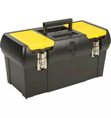 Stanley STST60630M 19” Black/Yellow Tool Box With 2 Organizer & Tray - NEW