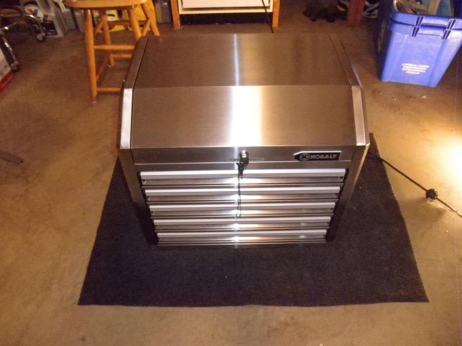 New Kobalt 5 Drawer Stainless Steel Tool Chest 27in W  23 1/2 in H 18 in Dp