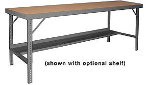 WBF-TH-3096-95 - FOLDING LEG WORKBENCH-TEMP HDBD-30X96-No.95 GRAY - (Pack of 1)