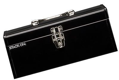 Stack-On SHB-16 16-Inch Multi-Purpose Steel Tool Box, Black 1-(Pack)