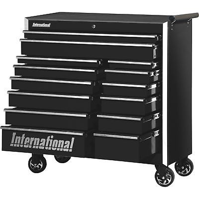 International #PRB-4214BK Pro Series 42in 14-Drawer Rolling Tool Cabinet
