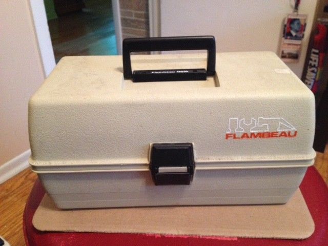 Vintage FLAMBEAU Tool Or Tackle Box With Tray Model 14030