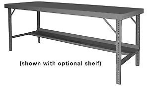 Folding Workbench, 96Wx36Dx28 to 42 in. H