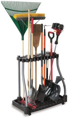 Black Garage Storage 40 Tools Tower Holds Deluxe Rack Home Garden Organizer