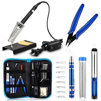 Anbes Soldering Iron Kit, [Upgraded] 60W Adjustable Temperature Welding Tool wit