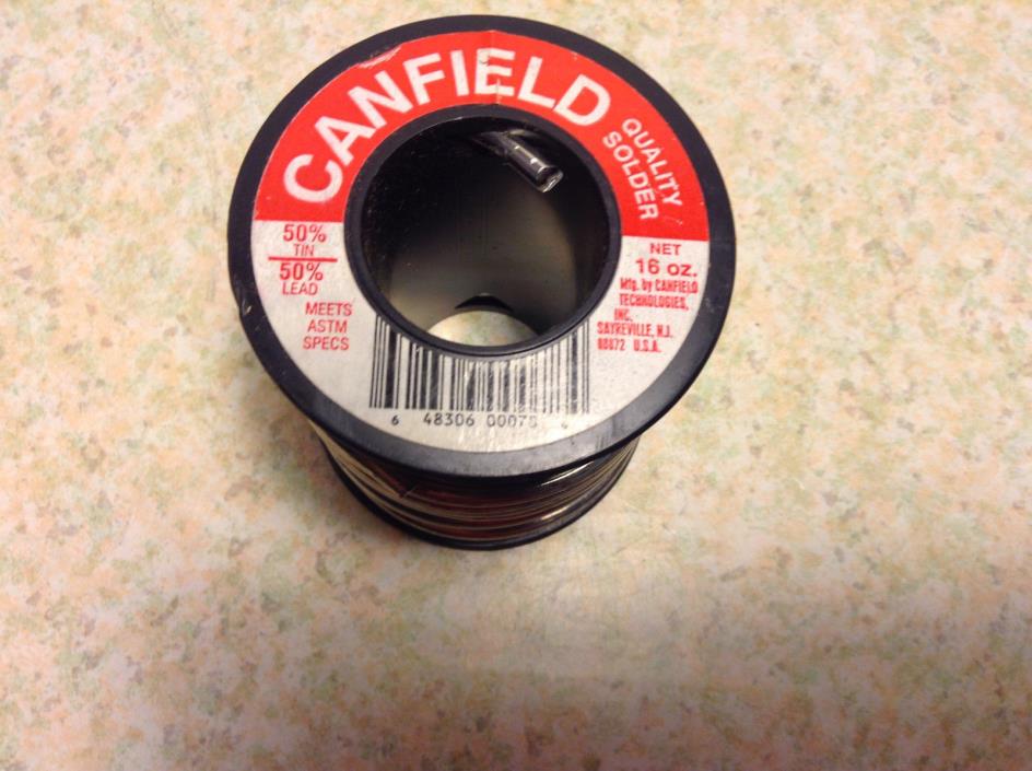 Canfield single 1 lb roll 50/50 Solid core solder