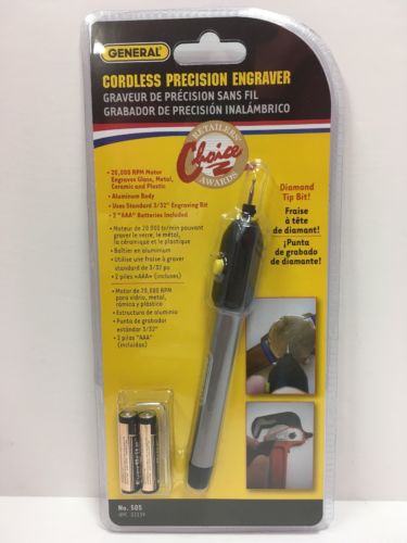 General Tools Ultratech Cordless Precision Engraver w/ Diamond Tip Bit- 505-NEW