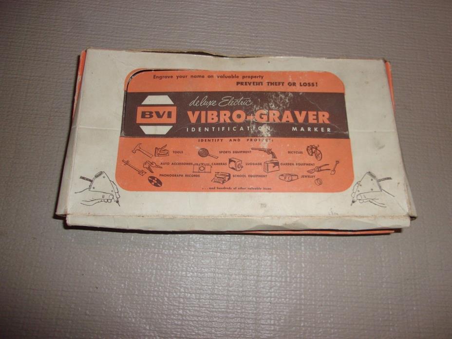 Vintage BVI Vibro-Graver Engraving Tool With Box!!!