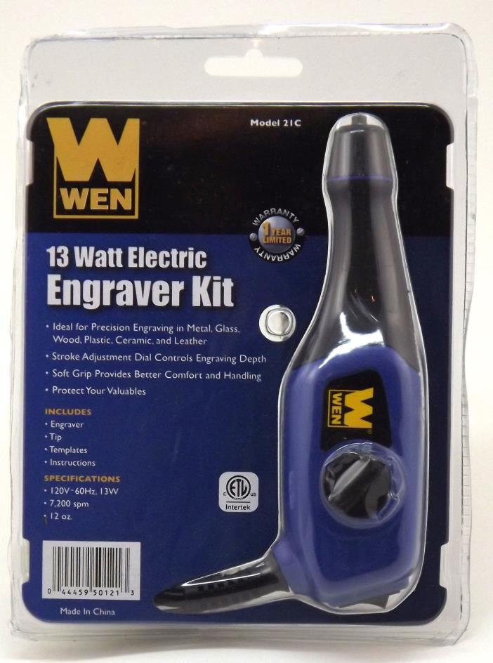WEN 21c Electric Engraver Kit Variable Speed 13 Watt New [GS C6]