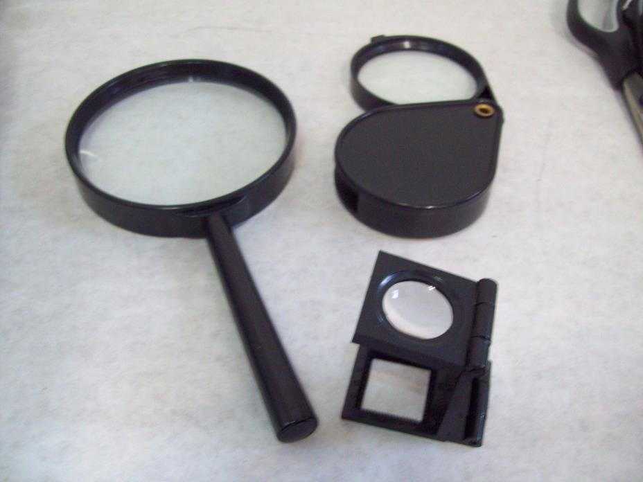 Magnifying Magnifier Glass Lens 5X Power Magnification W/ Bonus Magnifiers W5