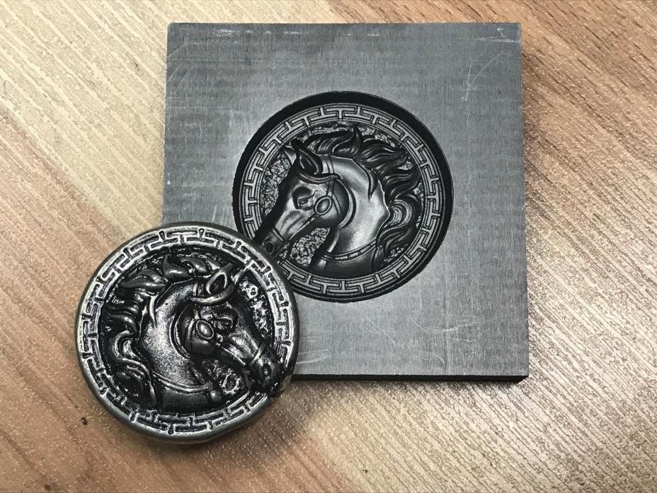 Horse Coin Graphite mold for Silver Gold Glass Ingot casting Art   PRO-MOLD AR8