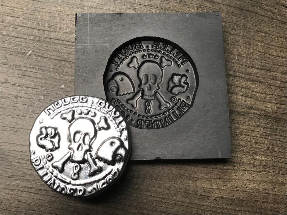 The Curse of Monkey Island Coin Graphite mold for Silver Gold ingot PRO-MOLD AR8