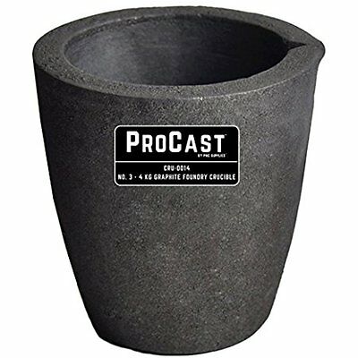 3-4 Kg ProCast Foundry Clay Graphite Crucibles With Pour Spout Cup 