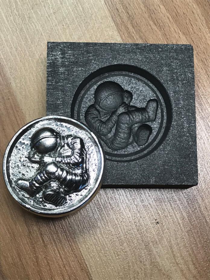 Moon Man Graphite mold for Silver - Gold - Glass works Ingot casting copper
